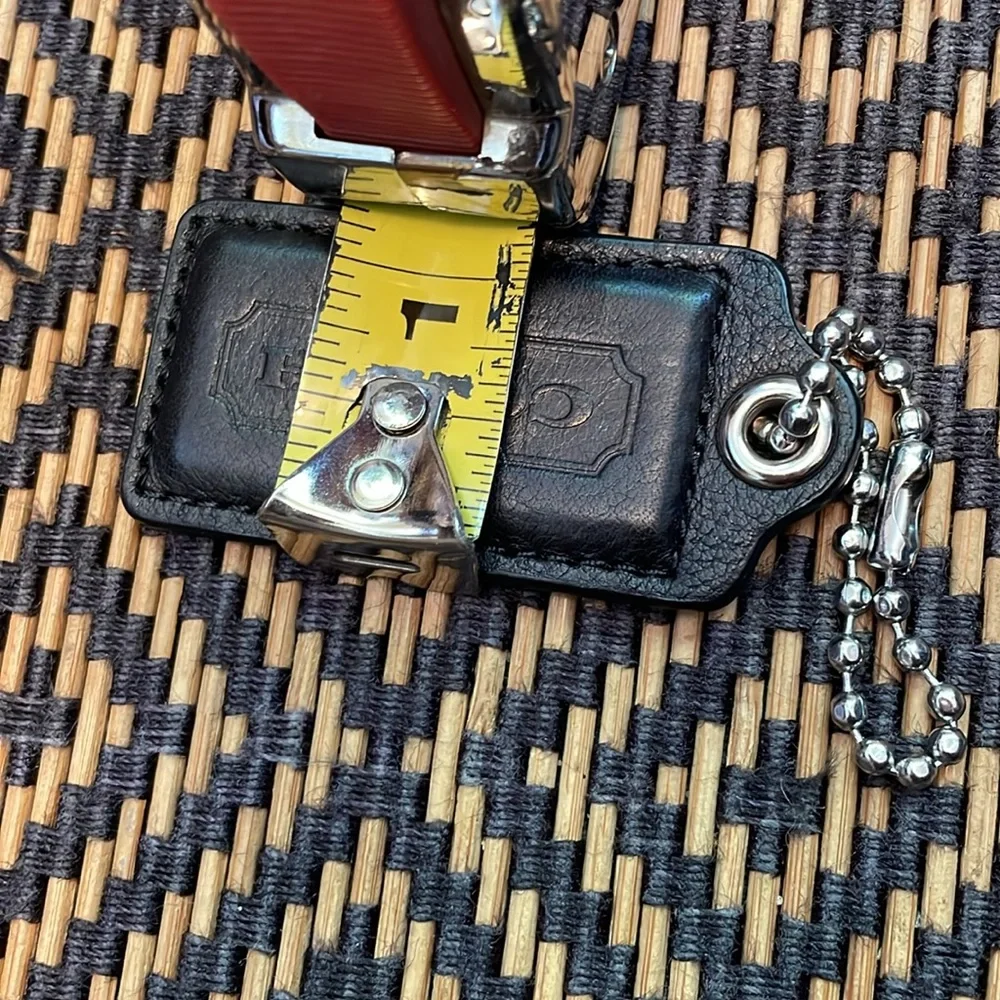 Vintage Y2K Coach LARGE hangtag black leather with nickel ballchain